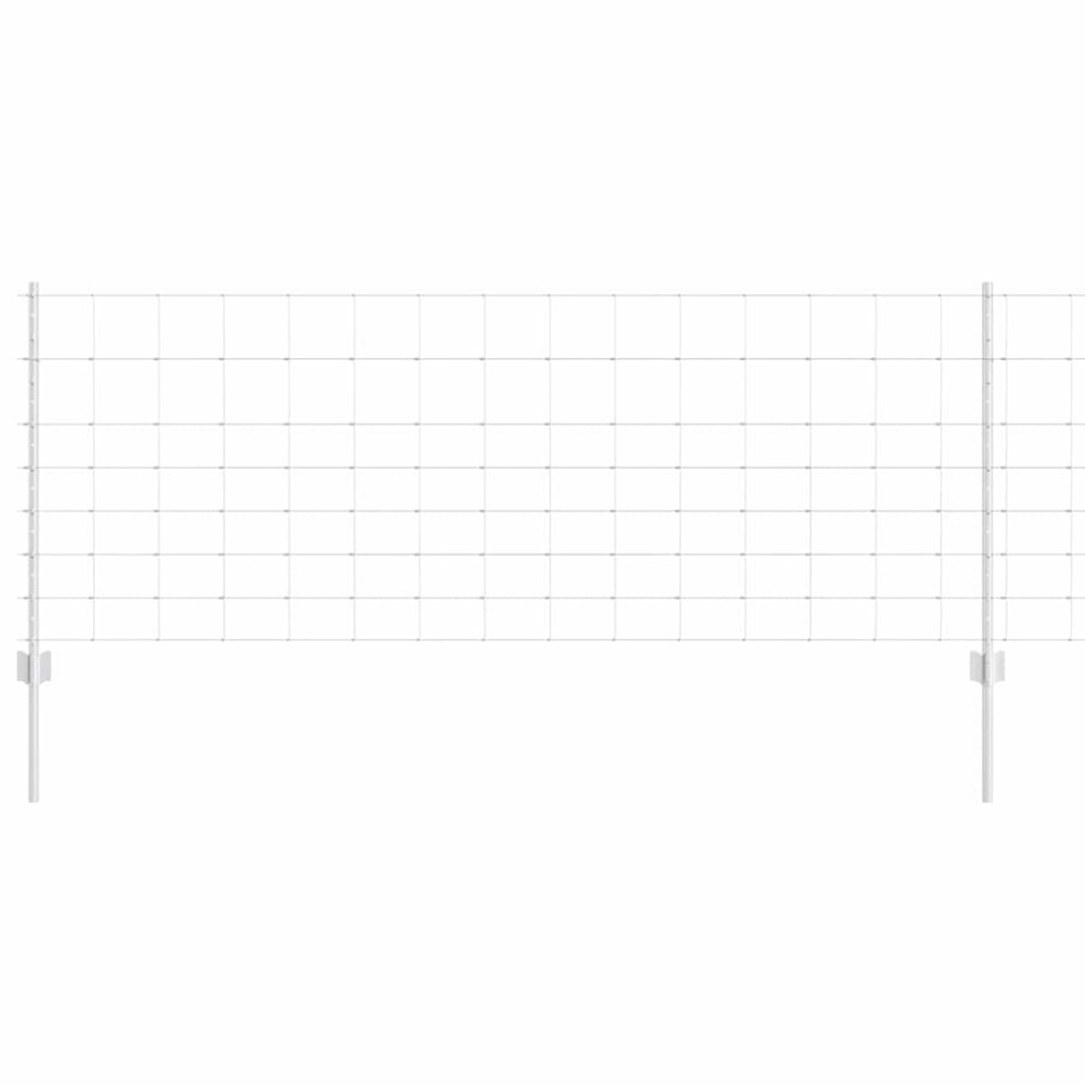 vidaXL Gard cu Stâlp Argintiu 0,8 x 25 m Oțel