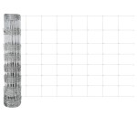 vidaXL Gard cu Stâlp Argintiu 0,8 x 25 m Oțel