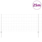 vidaXL Gard cu Stâlp Argintiu 1 x 25 m Oțel