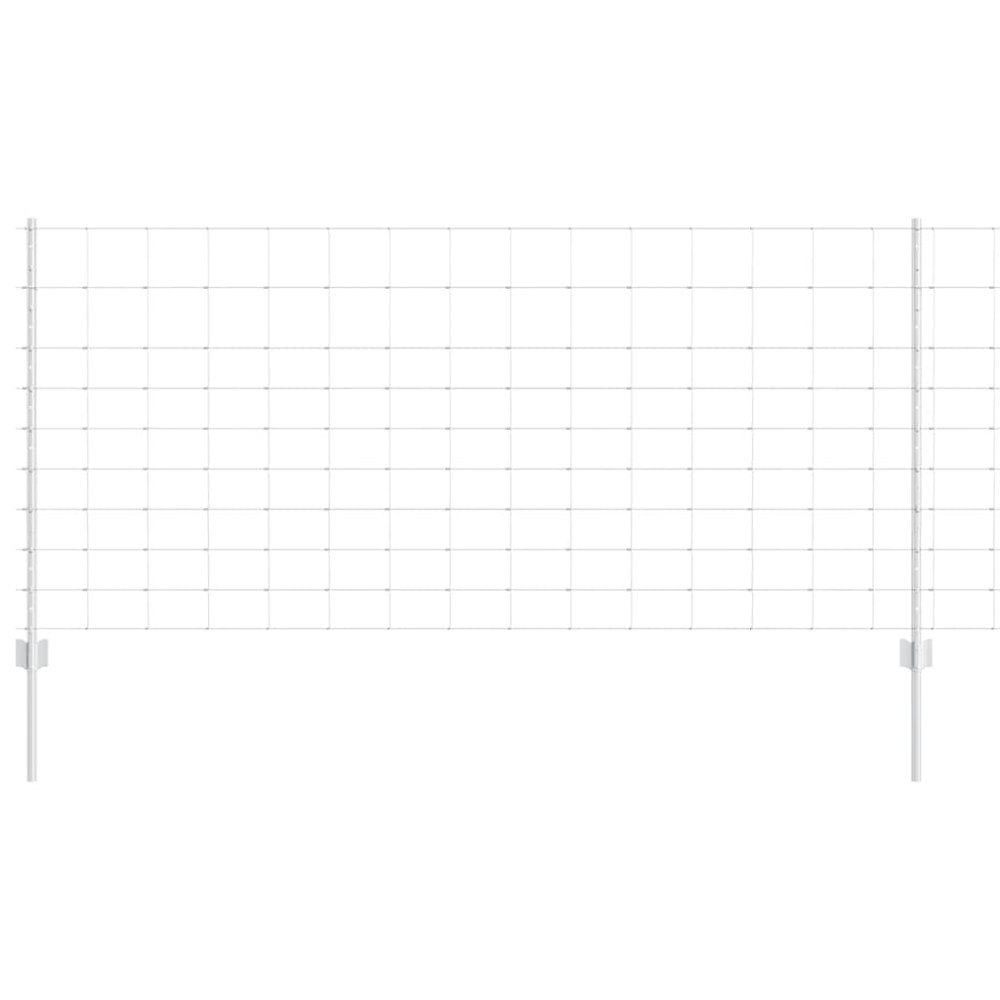 vidaXL Gard cu Stâlp Argintiu 1 x 25 m Oțel