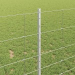 vidaXL Gard și Stâlp Argintiu 1 x 25 m Oțel