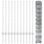 vidaXL Gard și Stâlp Argintiu 1 x 25 m Oțel