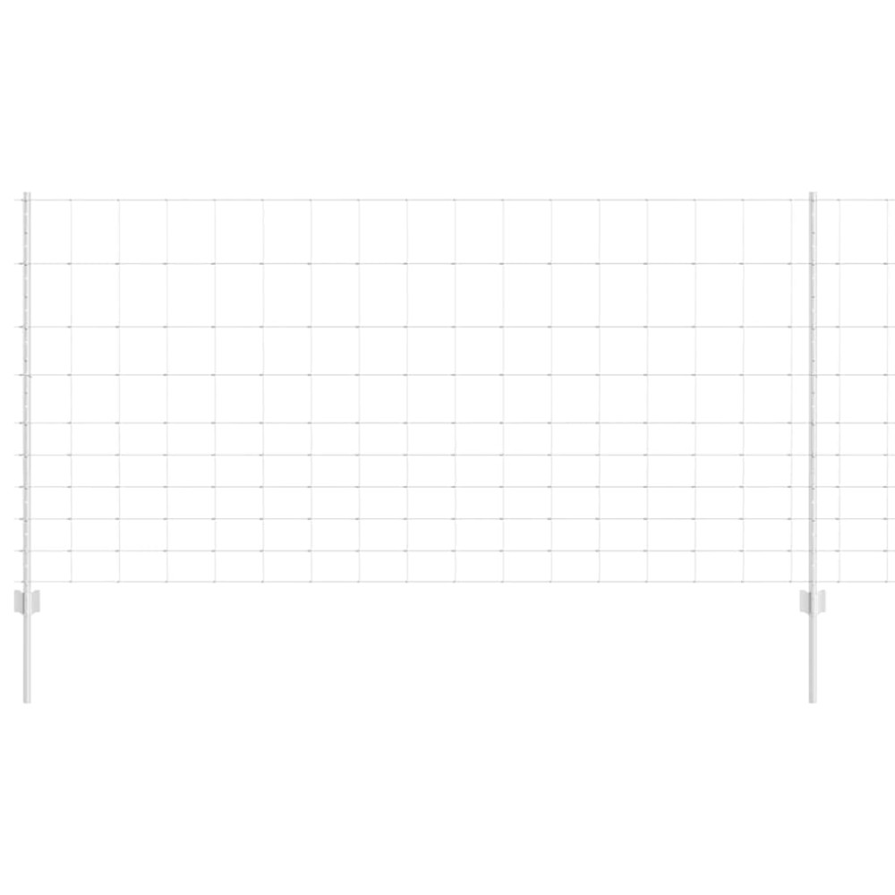 vidaXL Gard cu Stâlp Argintiu 1,2 x 25 m Oțel