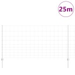 vidaXL Gard cu Stâlp Argintiu 1,2 x 25 m Oțel