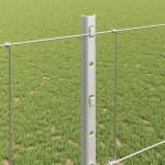 vidaXL Gard cu Stâlp Argintiu 1,2 x 25 m Oțel