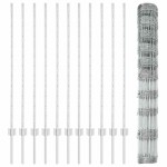 vidaXL Gard cu Stâlp Argintiu 1,2 x 25 m Oțel