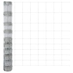 vidaXL Gard cu Stâlp Argintiu 1,2 x 25 m Oțel