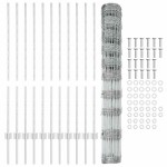 vidaXL Gard cu Stâlp Argintiu 1,2 x 25 m Oțel