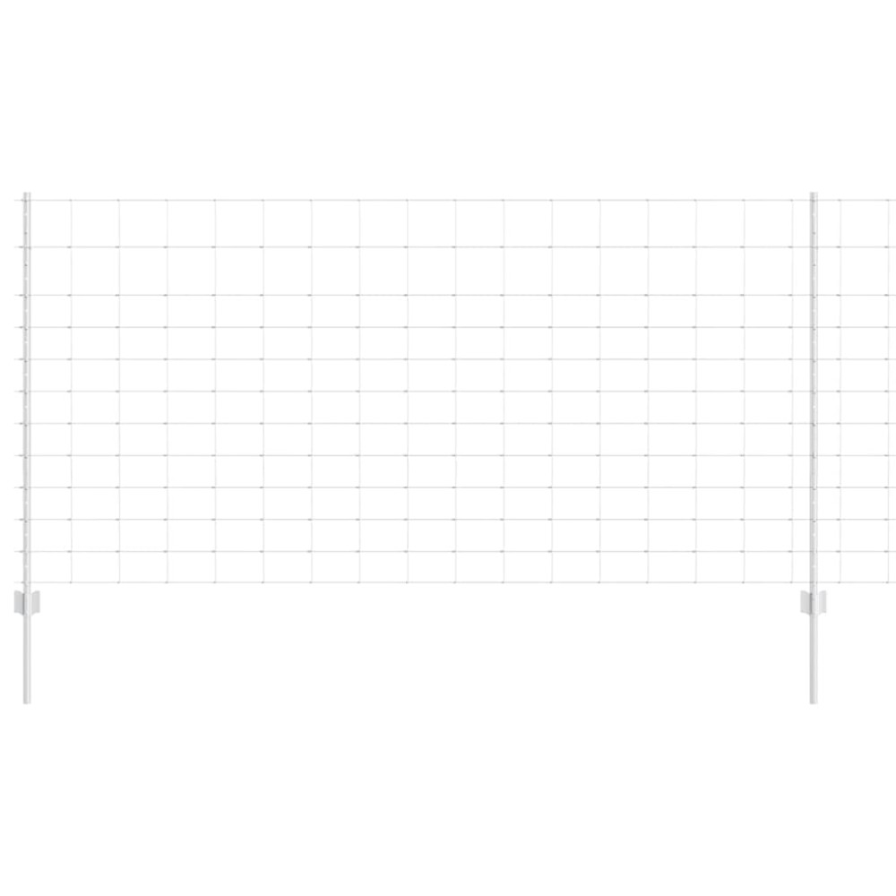 vidaXL Gard cu Stâlp Argintiu 1,2 x 25 m Oțel