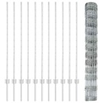 vidaXL Gard cu Stâlp Argintiu 1,2 x 25 m Oțel