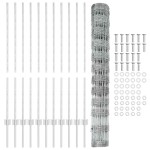 vidaXL Gard cu Stâlp Argintiu 1,2 x 25 m Oțel