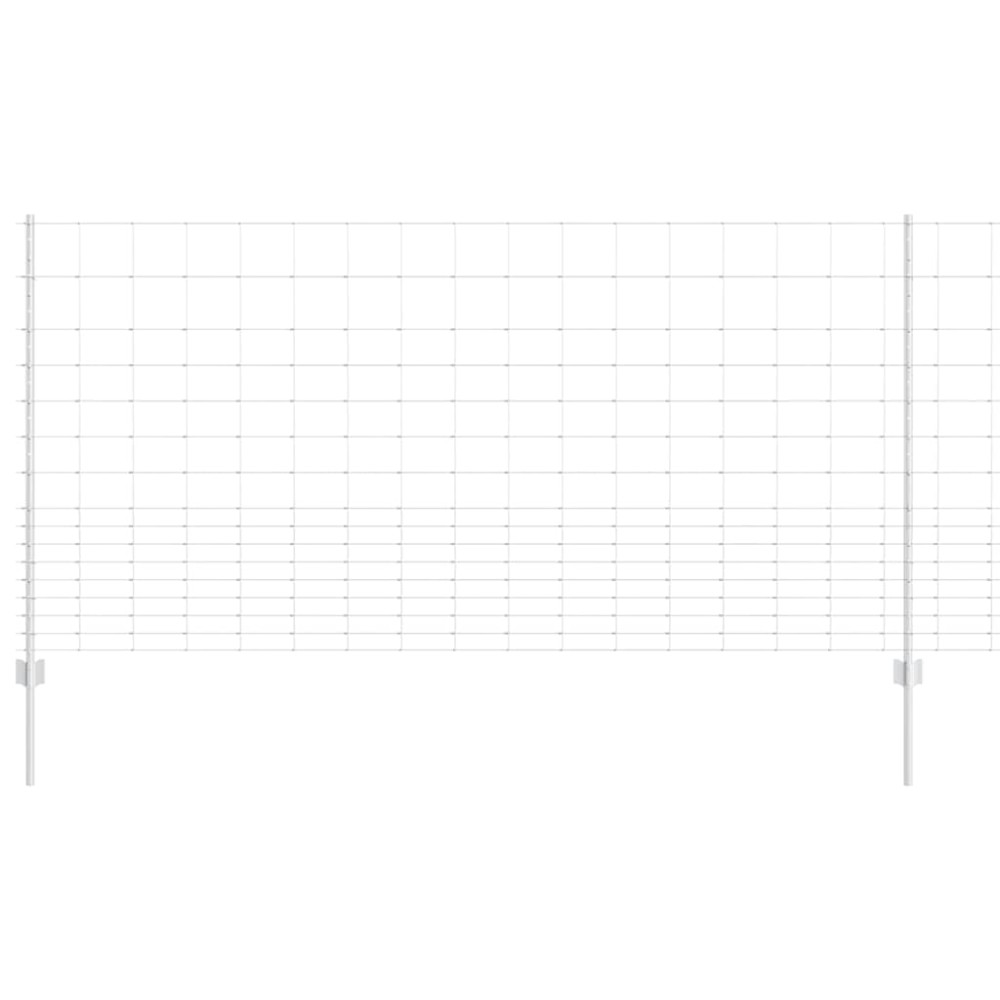 vidaXL Gard cu Stâlp Argintiu 1,2 x 25 m Oțel