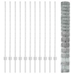 vidaXL Gard cu Stâlp Argintiu 1,2 x 25 m Oțel