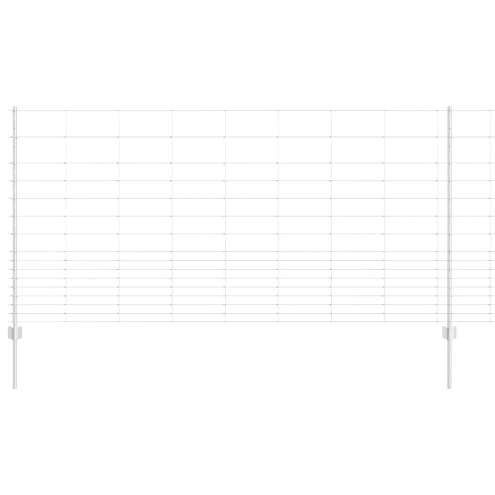 vidaXL Gard cu Stâlp Argintiu 1,2 x 25 m Oțel