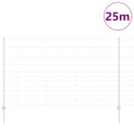 vidaXL Gard cu Stâlp Argintiu 1,4 x 25 m Oțel