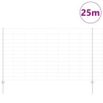 vidaXL Gard cu Stâlp Argintiu 1,4 x 25 m Oțel