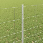 vidaXL Gard cu Stâlp Argintiu 1,4 x 25 m Oțel