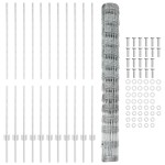 vidaXL Gard cu Stâlp Argintiu 1,4 x 25 m Oțel