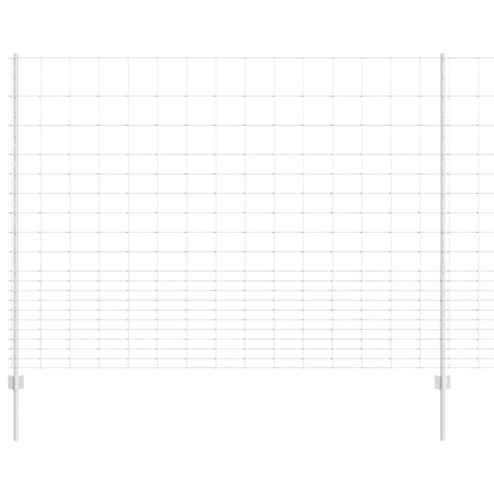 vidaXL Gard cu Stâlp Argintiu 1,6 x 25 m Oțel