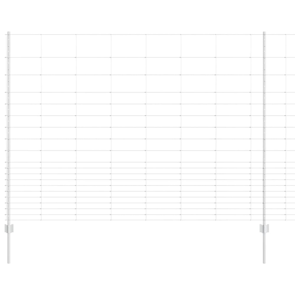 vidaXL Gard cu Stâlp Argintiu 1,6 x 25 m Oțel