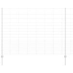 vidaXL Gard și Stâlp Argintiu 1,6 x 25 m Oțel