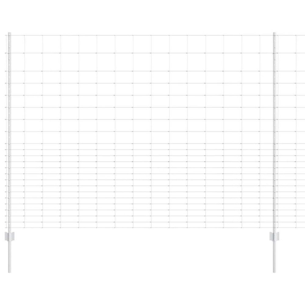 vidaXL Gard cu Stâlp Argintiu 1,6 x 25 m Oțel
