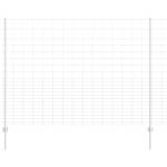 vidaXL Gard și Stâlp Argintiu 1,6 x 25 m Oțel