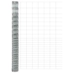 vidaXL Gard și Stâlp Argintiu 1,6 x 25 m Oțel