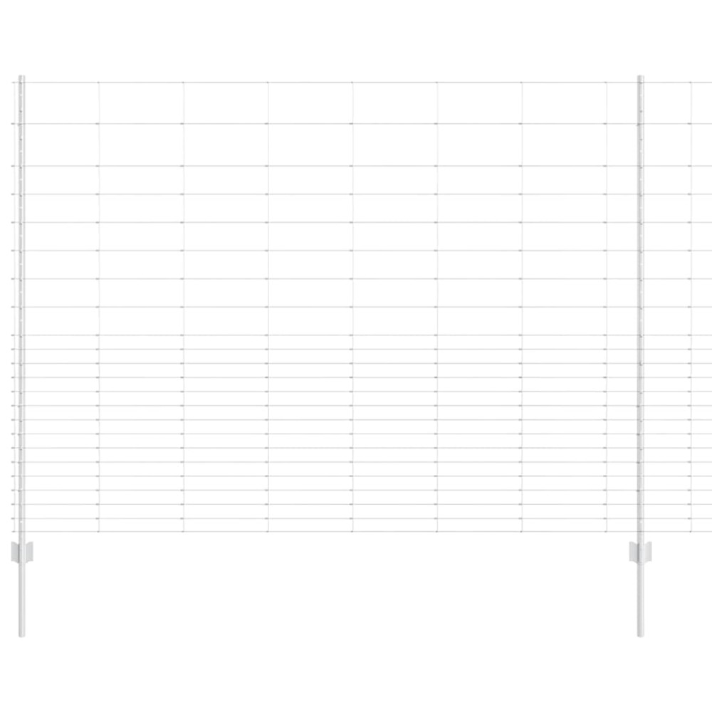 vidaXL Gard cu Stâlp Argintiu 1,6 x 25 m Oțel