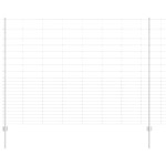 vidaXL Gard și Stâlp Argintiu 1,6 x 25 m Oțel