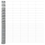 vidaXL Gard și Stâlp Argintiu 1,6 x 25 m Oțel