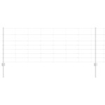 vidaXL Gard cu Stâlp Argintiu 0,8 x 50 m Oțel