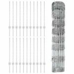 vidaXL Gard cu Stâlp Argintiu 0,8 x 50 m Oțel