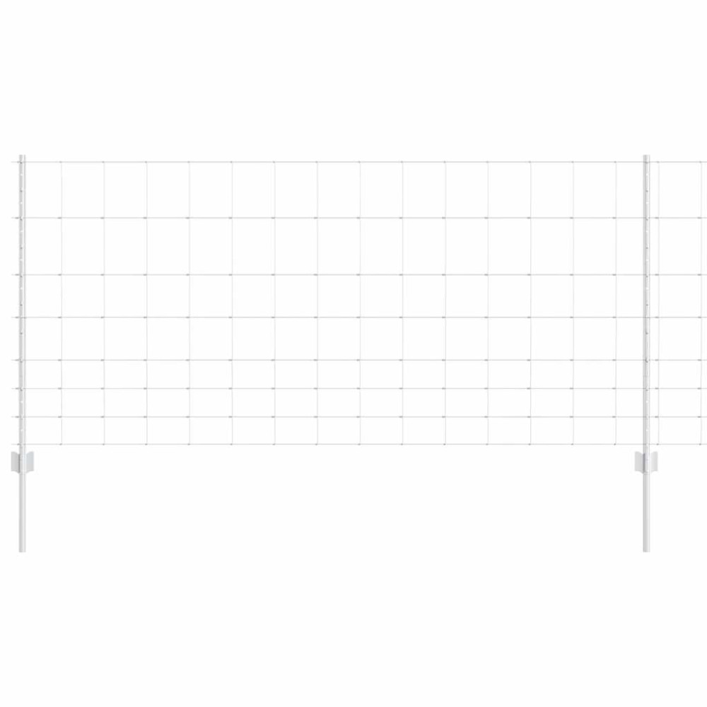 vidaXL Gard cu Stâlp Argintiu 1 x 50 m Oțel