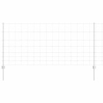 vidaXL Gard și Stâlp Argintiu 1 x 50 m Oțel