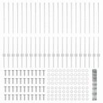 vidaXL Gard și Stâlp Argintiu 1 x 50 m Oțel