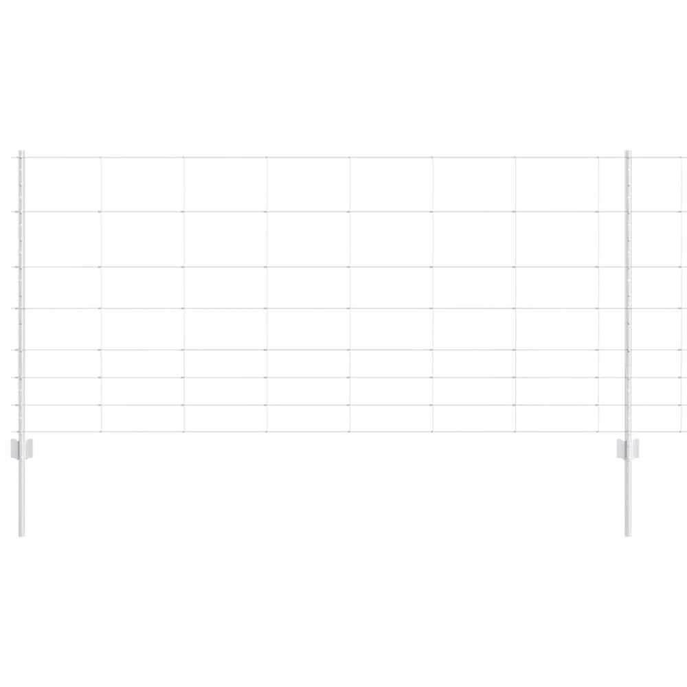 vidaXL Gard cu Stâlp Argintiu 1 x 50 m Oțel