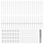 vidaXL Gard și Stâlp Argintiu 1 x 50 m Oțel