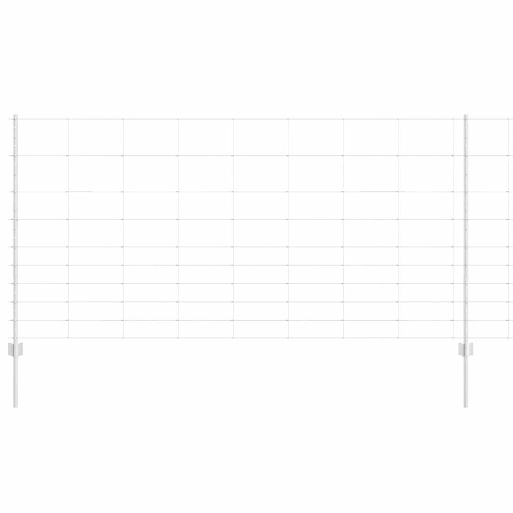 vidaXL Gard cu Stâlp Argintiu 1,2 x 50 m Oțel