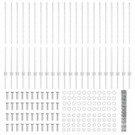 vidaXL Gard și Stâlp Argintiu 1,2 x 50 m Oțel
