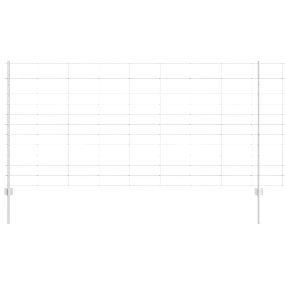 vidaXL Gard cu Stâlp Argintiu 1,2 x 50 m Oțel