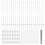 vidaXL Gard cu Stâlp Argintiu 1,2 x 50 m Oțel