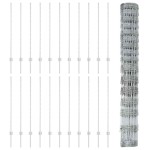 vidaXL Gard cu Stâlp Argintiu 1,2 x 50 m Oțel