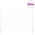 vidaXL Gard și Stâlp Argintiu 1,6 x 50 m Oțel