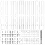 vidaXL Gard și Stâlp Argintiu 1,6 x 50 m Oțel