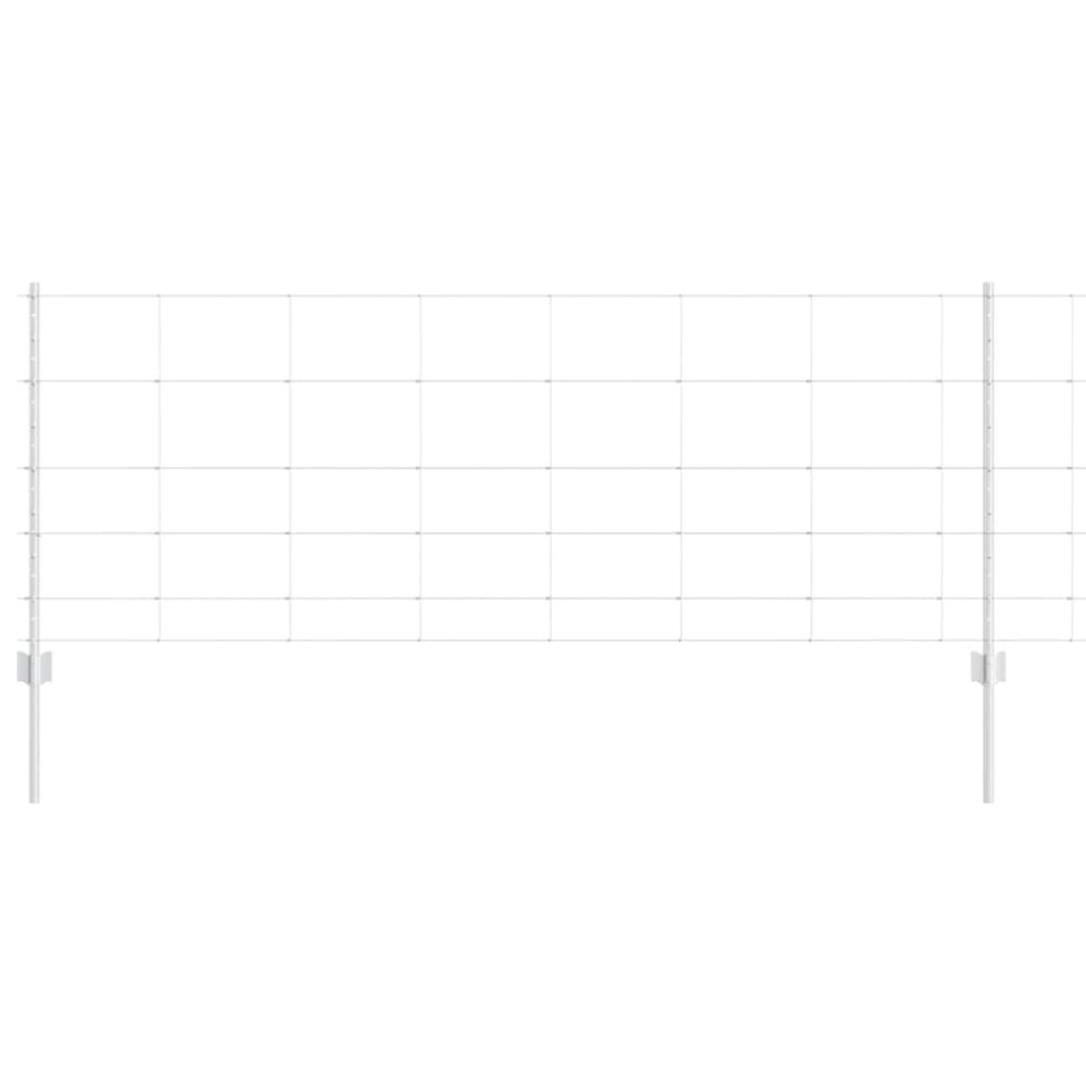 vidaXL Gard cu Stâlp Argintiu 0,8 x 100 m Oțel