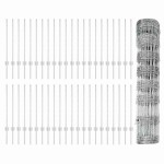 vidaXL Gard cu Stâlp Argintiu 0,8 x 100 m Oțel