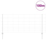 vidaXL Gard și Stâlp Argintiu 1 x 100 m Oțel