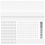 vidaXL Gard și Stâlp Argintiu 1 x 100 m Oțel
