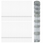 vidaXL Gard și Stâlp Argintiu 1 x 100 m Oțel